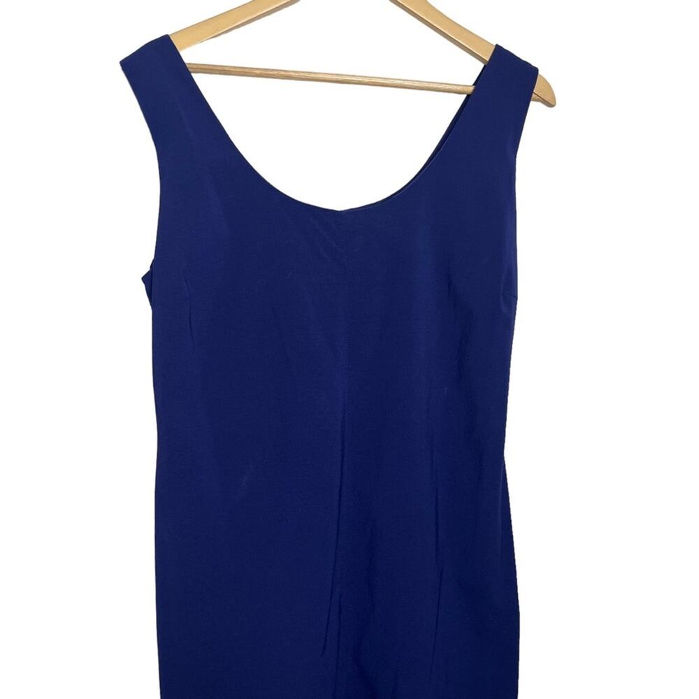 Pier Antonio Gaspari Royal Navy Blue Sleeveless Tank Maxi Dress - Picture 4 of 9